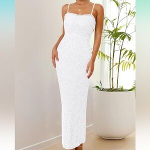 Elegant White Lace Dress